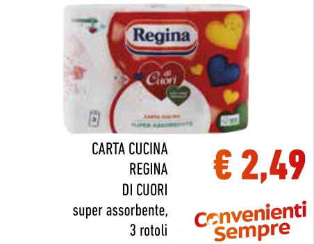 CARTA CUCINA REGINA DI CUORI