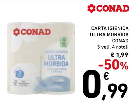 CARTA IGIENICA ULTRA MORBIDA CONAD