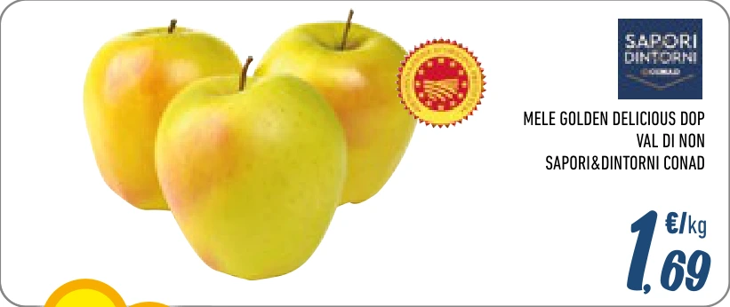 MELE GOLDEN DELICIOUS DOP VAL DI NON SAPORI&DINTORNI CONAD