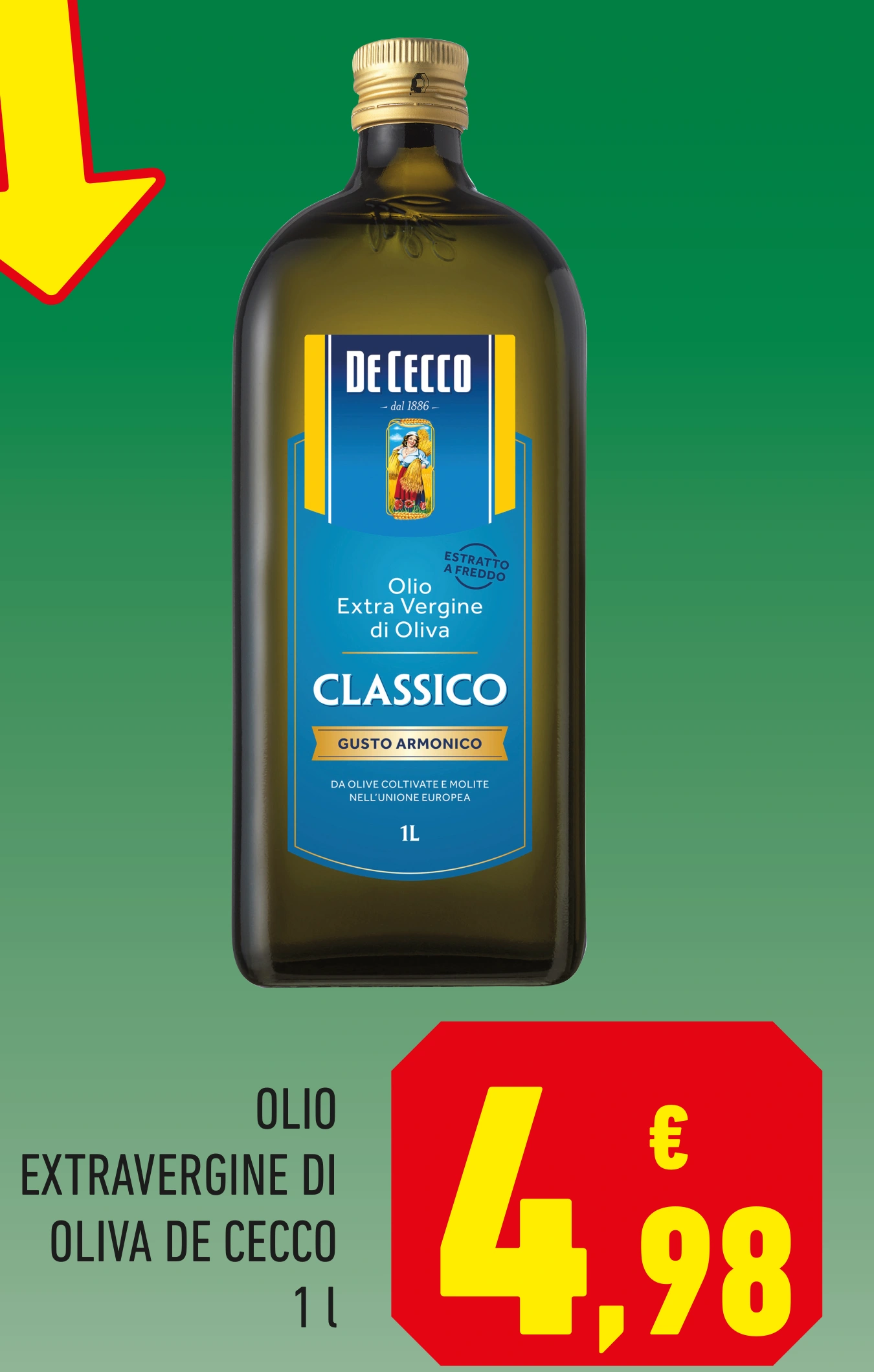 Olio extravergine di oliva De Cecco 1 l