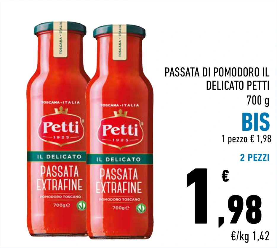PASSATA DI POMODORO IL DELICATO PETTI
