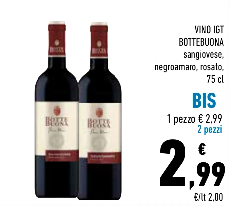 VINO IGT BOTTEBUONA BIS