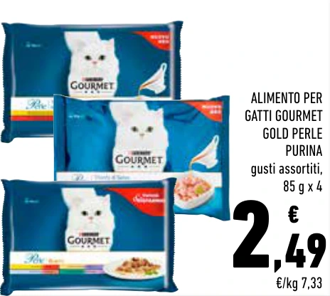 ALIMENTO PER GATTI GOURMET GOLD PERLE PURINA