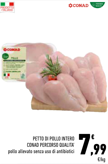 PETTO DI POLLO INTERO CONAD PERCORSO QUALITA’