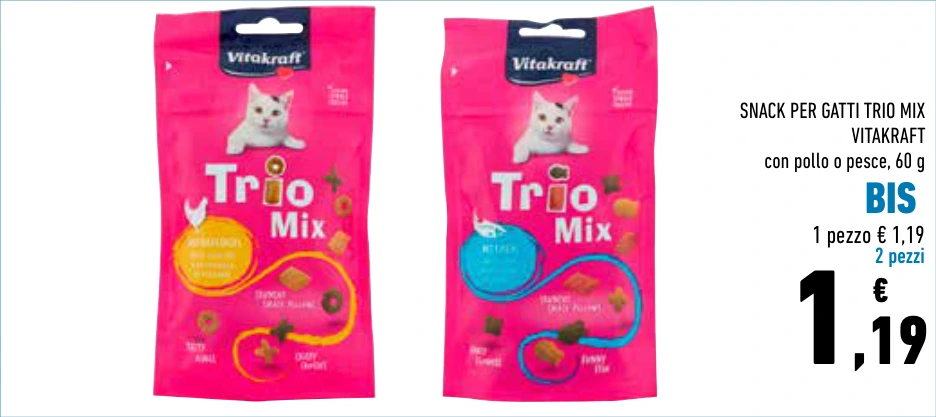 SNACK PER GATTI TRIO MIX VITAKRAFT BIS