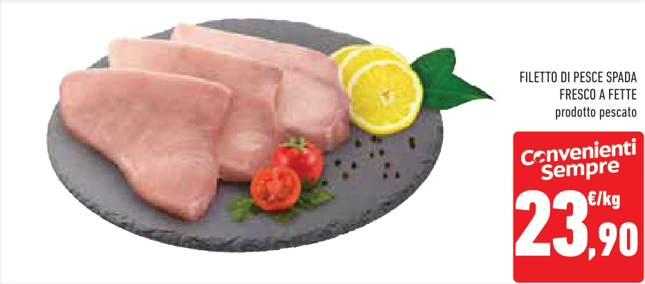 FILETTO DI PESCE SPADA FRESCO A FETTE