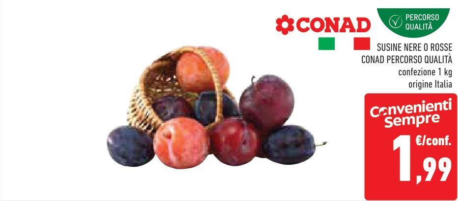 SUSINE NERE O ROSSE CONAD PERCORSO QUALITÀ