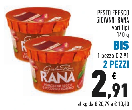 PESTO FRESCO GIOVANNI RANA BIS 2 PEZZI