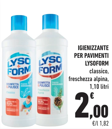 IGIENIZZANTE PER PAVIMENTI LYSOFORM