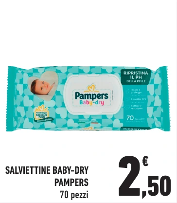 SALVIETTINE BABY-DRY PAMPERS