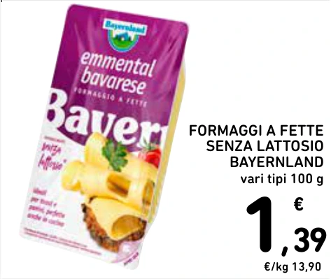 FORMAGGI A FETTE SENZA LATTOSIO BAYERNLAND