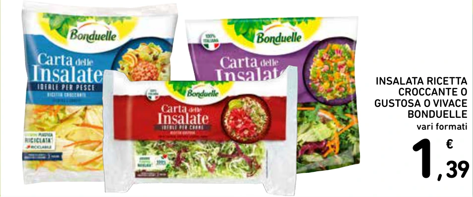 INSALATA RICETTA CROCCANTE O GUSTOSA O VIVACE BONDUELLE