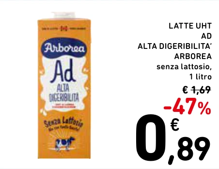 LATTE UHT ALTA DIGERIBILITA’ ARBOREA