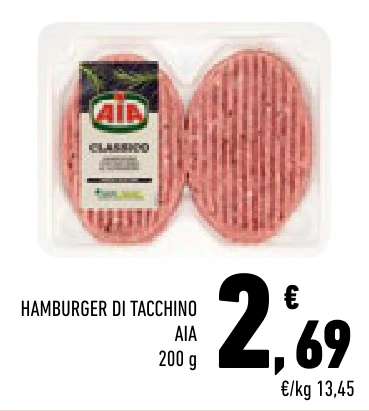 HAMBURGER DI TACCHINO AIA