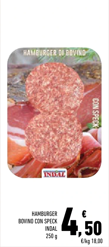 HAMBURGER BOVINO CON SPECK INDAL
