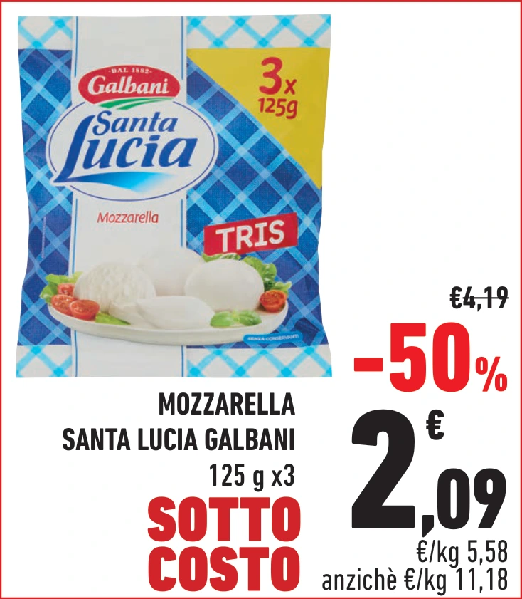 MOZZARELLA SANTA LUCIA GALBANI