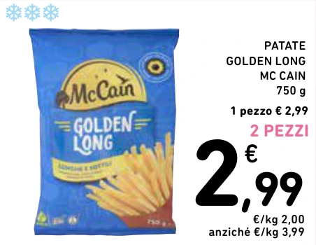 PATATE GOLDEN LONG MC CAIN 2 PEZZI