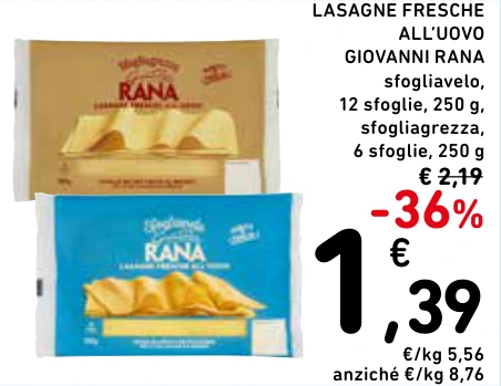 LASAGNE FRESCHE ALL’UOVO GIOVANNI RANA