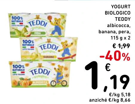 YOGURT BIOLOGICO TEDDY