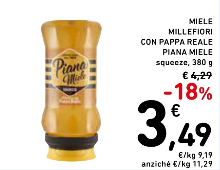 MIELE MILLEFIORI CON PAPPA REALE PIANA MIELE