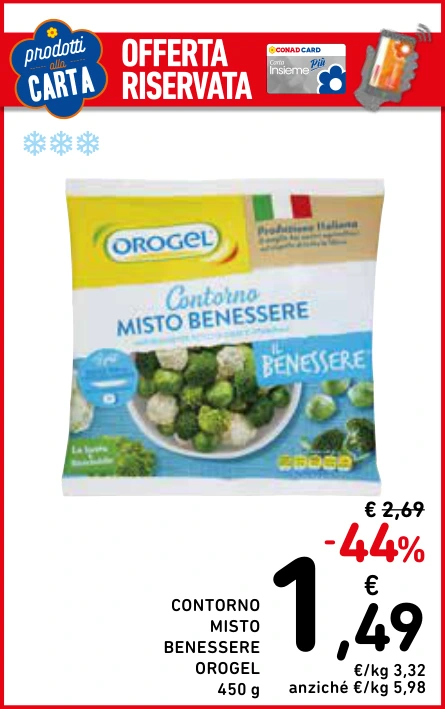CONTORNO MISTO BENESSERE OROGEL