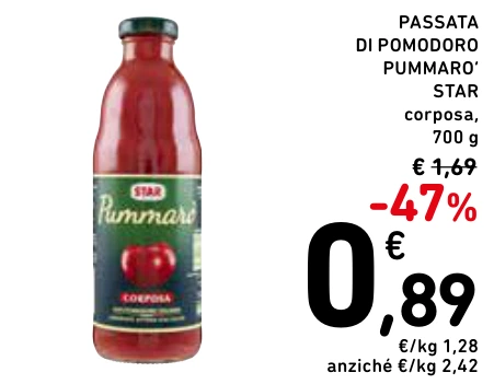 PASSATA DI POMODORO PUMMARO’ STAR