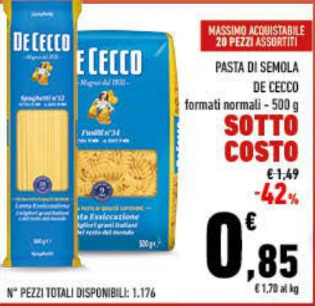 PASTA DI SEMOLA DE CECCO