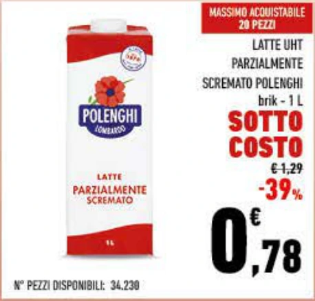 LATTE UHT PARZIALMENTE SCREMATO