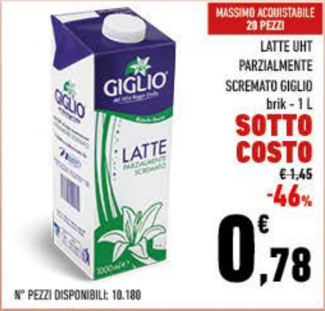 LATTE UHT PARZIALMENTE SCREMATO