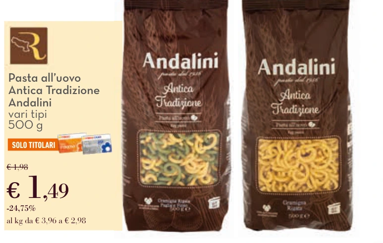 Pasta all'uovo Antica Tradizione Andalini