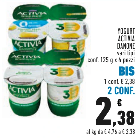YOGURT ACTIVIA DANONE BIS 2 CONF.
