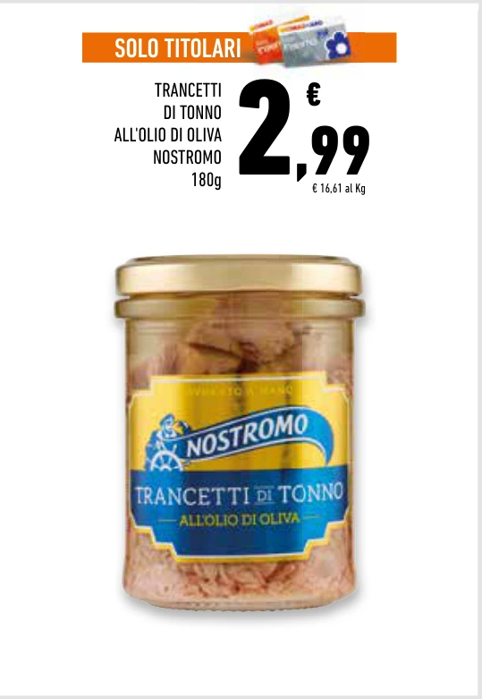 TRANCETTI DI TONNO ALL'OLIO DI OLIVA NOSTROMO