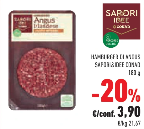 HAMBURGER DI ANGUS SAPORI&IDEE CONAD