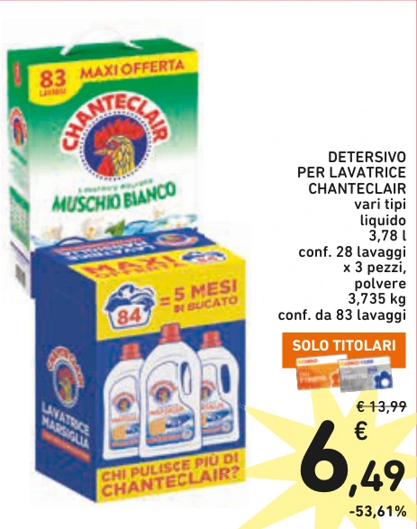 DETERSIVO PER LAVATRICE CHANTECLAIR