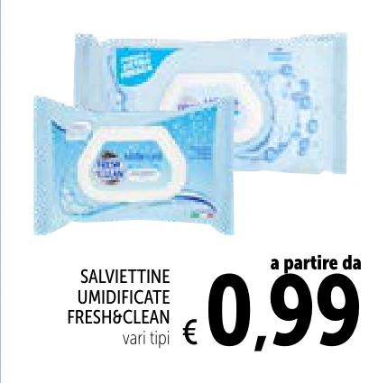 SALVIETTINE UMIDIFICATE FRESH&CLEAN