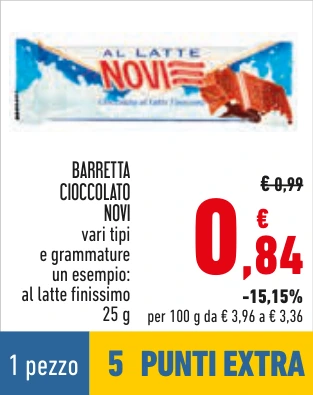 BARRETTA CIOCCOLATO NOVI