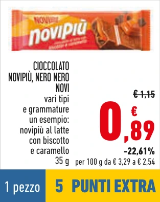 CIOCCOLATO NOVIPIÙ, NERO NERO NOVI