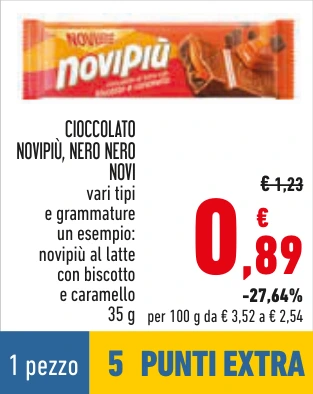 CIOCCOLATO NOVIPIÙ, NERO NERO NOVI
