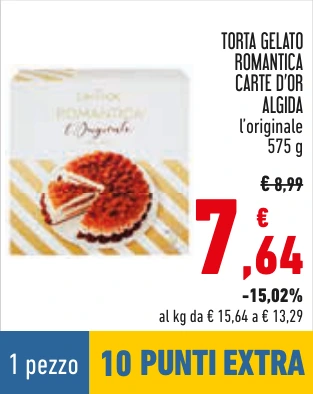 TORTA GELATO ROMANTICA CARTE D’OR ALGIDA