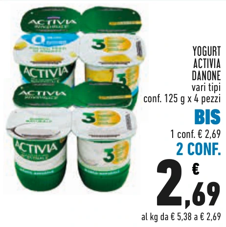 YOGURT ACTIVIA DANONE BIS 2 CONF.