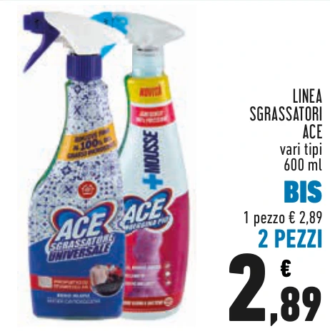 LINEA SGRASSATORI ACE BIS 2 PEZZI
