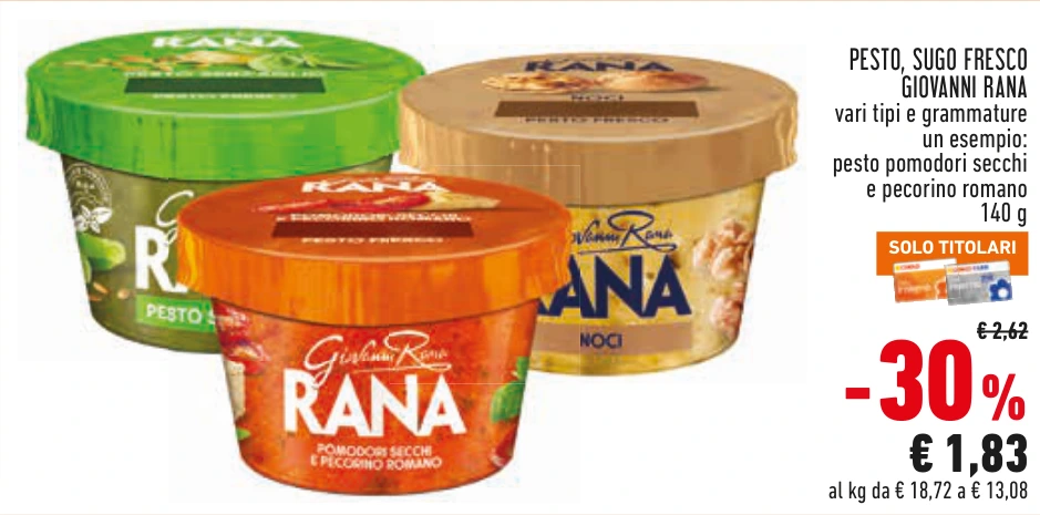 PESTO, SUGO FRESCO GIOVANNI RANA