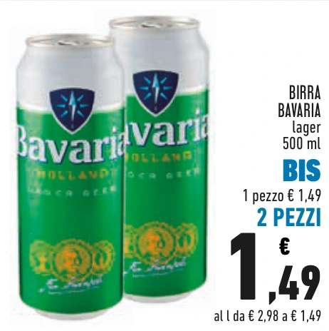 BIRRA BAVARIA BIS 2 PEZZI