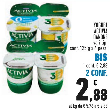 YOGURT ACTIVIA DANONE BIS 2 CONF.
