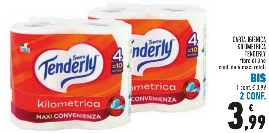 CARTA IGIENICA KILOMETRICA TENDERLY BIS 2 CONF.