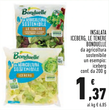 INSALATA ICEBERG, LE TENERE BONDUELLE