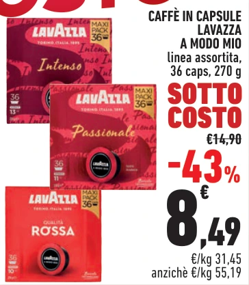 CAFFÈ IN CAPSULE LAVAZZA A MODO MIO
