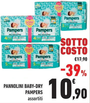 PANNOLINI BABY-DRY PAMPERS
