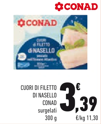 CUORI DI FILETTO DI NASELLO CONAD