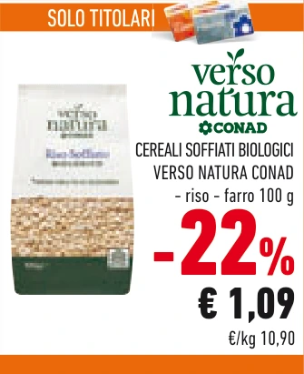 CEREALI SOFFIATI BIOLOGICI VERSO NATURA CONAD